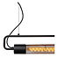 Elegante lámpara colgante cilíndrica moderna 2xE27 negra