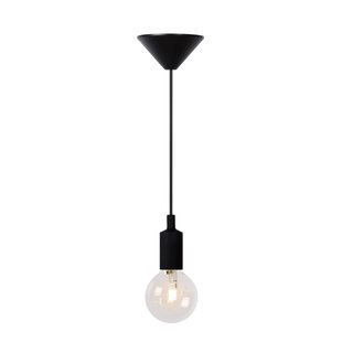 Eenvoudige hanglamp 10 cm Ø E27 zwart