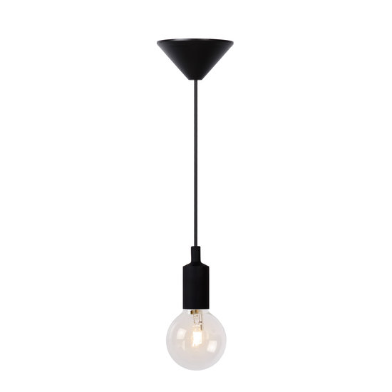 Simple hanging lamp 10 cm Ø E27 black