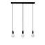 Suspension contemporaine 3xE27 noire facilement orientable