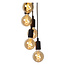 Contemporary hanging lamp with 7 oscillating cables E27 black