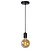 Minimalist simple hanging lamp E27 black