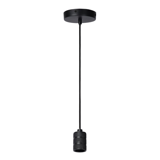 Lampe à suspension simple minimaliste E27 noire