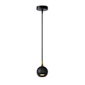 Black with brass spherical GU10 hanging lamp