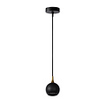 Black with brass spherical GU10 hanging lamp