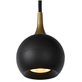 Black long pendant lamp with 4 bulbs of 9 cm GU10