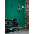 Hängelampe im Tier- und Retro-Stil, 18 cm Ø, E27, Gold-Messing-Affe
