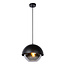Lampe à suspension élégante demi-sphère 30 cm Ø E27 noire