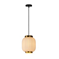 Lámpara colgante cilíndrica blanca elegante, retro y acogedora 19,5 cm Ø E27