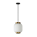 Lámpara colgante cilíndrica blanca elegante, retro y acogedora 19,5 cm Ø E27