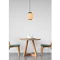 Witte stijlvolle, retro en gezellige cilindervormige hanglamp  19,5 cm Ø E27