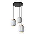Stylish, retro and cozy 3-headed cylinder shape hanging lamp 19.5 cm Ø 3xE27 white