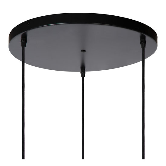 Lampe à suspension forme cylindre 3 têtes design, rétro et cosy 19,5 cm Ø 3xE27 blanc