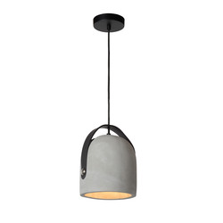 Lámpara colgante robusta, elegante y de aspecto industrial 20 cm Ø E27 topo