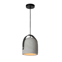 Lampe à suspension robuste, élégante et au look industriel 20 cm Ø E27 taupe