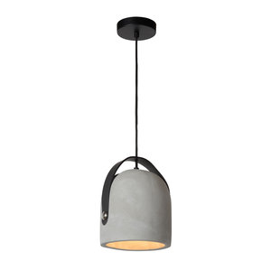 Stevige, sierlijke en industriële look hanglamp 20 cm Ø E27 taupe