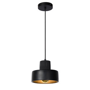 Moderne, stijlvolle rondvormige hanglamp 20 cm Ø E27 zwart
