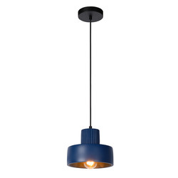 Lámpara colgante moderna y elegante de forma redonda 20 cm Ø E27 azul