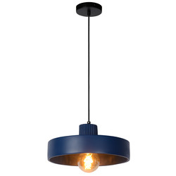 Modern, stylish round-shaped hanging lamp 35 cm Ø E27 blue