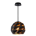Lampe suspendue sphérique mystérieuse et unique 25 cm Ø E27 noir