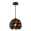 Lampe suspendue sphérique mystérieuse et unique 25 cm Ø E27 noir