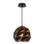 Mysterious, unique spherical hanging lamp 25 cm Ø E27 black