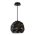 Mysterious, unique spherical hanging lamp 25 cm Ø E27 black