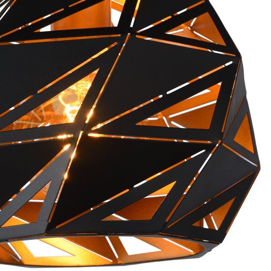 Mysterious, unique spherical hanging lamp 25 cm Ø E27 black