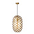 functional oval-shaped hanging lamp 32 cm Ø E27 matt gold/brass