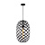 Striking, functional oval-shaped hanging lamp 32 cm Ø E27 black