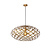 Striking, functional oval-shaped hanging lamp 65 cm Ø E27 matt gold/brass