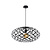 Striking, functional oval-shaped hanging lamp 65 cm Ø E27 black
