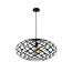 Striking, functional oval-shaped hanging lamp 65 cm Ø E27 black