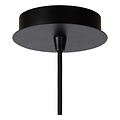 Striking, functional oval-shaped hanging lamp 65 cm Ø E27 black