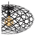 Lampe à suspension remarquable et fonctionnelle de forme ovale 65 cm Ø E27 noir