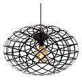 Lampe à suspension remarquable et fonctionnelle de forme ovale 65 cm Ø E27 noir
