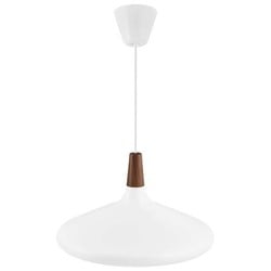 Pendant lamp walnut and steel Ø39 cm, E27 fitting, dimmable