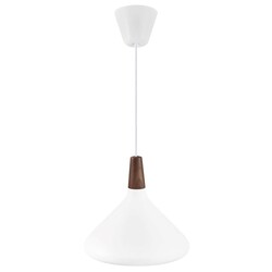 Nori 27 hanglamp wit conisch metaal E27 fitting 270mm Ø