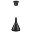 Pendant lamp with white metal frame and oiled FSC-certified walnut top, E27 socket, dimmable with compatible bulb, IP20