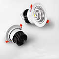Spot encastrable plafond blanc Rialto 5W orientable et dimmable