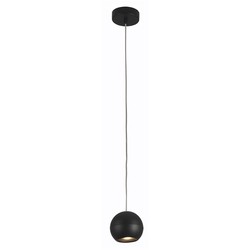 Pendant hanging lamp with small bulb GU10 black