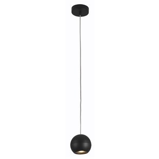 Pendant hanging lamp with small bulb GU10 black