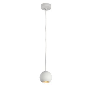 Pendant hanging lamp with small bulb GU10 white