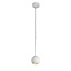 Suspended pendant lamp with small sphere GU10 white