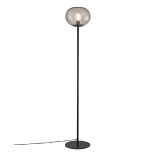 Lampadaire rond fumé noir design intemporel diamètre 28 cm