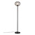 Lampadaire rond fumé noir design intemporel diamètre 28 cm