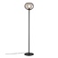 Lampadaire rond fumé noir design intemporel diamètre 28 cm