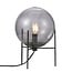 Alton 20 table lamp with black smoked glass shade, metal base, E14 socket, 20 cm diameter, 29 cm height
