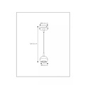White with brass spherical GU10 hanging lamp