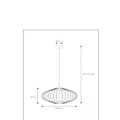 Lampe à suspension épurée et élégante en osier 56 cm Ø E27 rotin noir